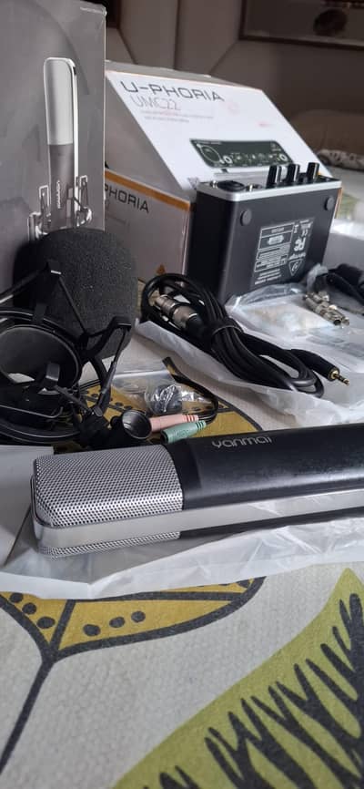 Complete Studio Setup: Yanmai Q8 Mic + Behringer UMC22 + Accessories