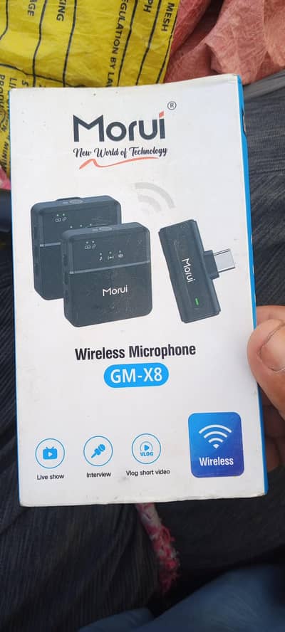 morui gm x8 wireless  mic dual mic type,c
