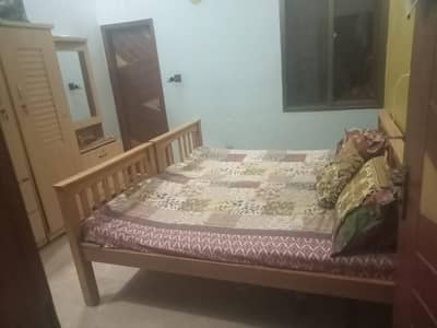 single  2 kids wooden beds  good condition