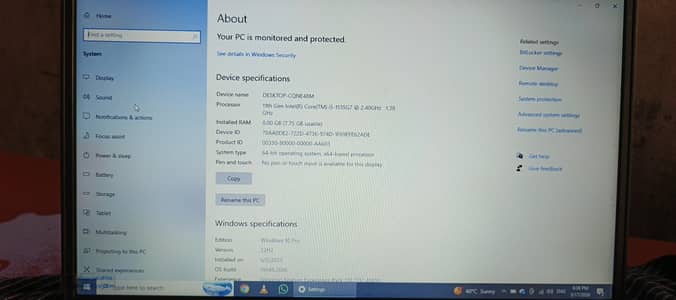Dell Laptop core i 5 11  Generation 8GB Ram  128G SSD