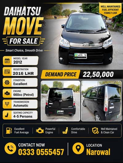 Daihatsu Move Black Automatic Urgent for sale
