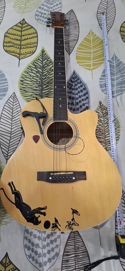 Semi-Acoustic Guitar with Free Capo & Pick
