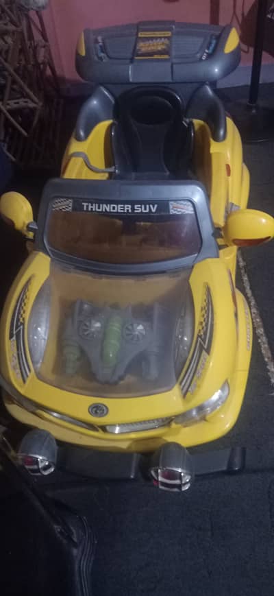 Kids electronic car yellow color (negotiable price