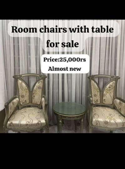 Room chair with table