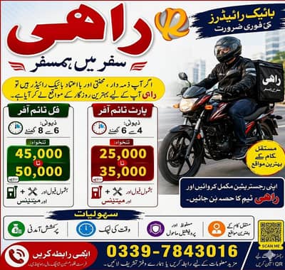 Bike Riders Job In RWP/Islamabad