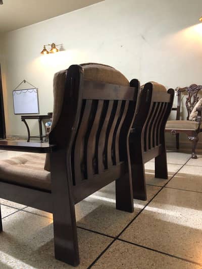 wooden sofa set