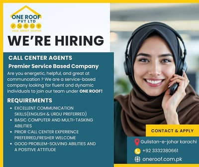 Hiring Call Center Agents (Fresh & Experienced) - Gulistan-e-Johar