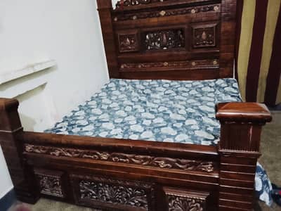 Premium Chinioti King Size Bed with Strong Wood