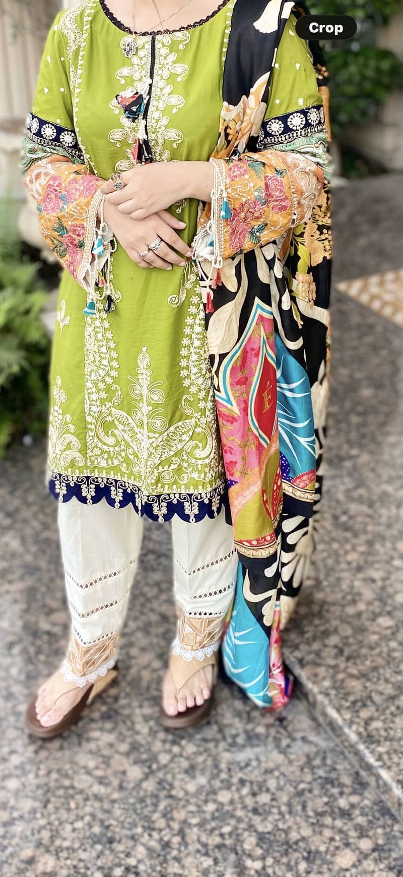 3 Piece Lawn Embroidered Suit With Silk Dupatta | Ladies Summer Dress 0