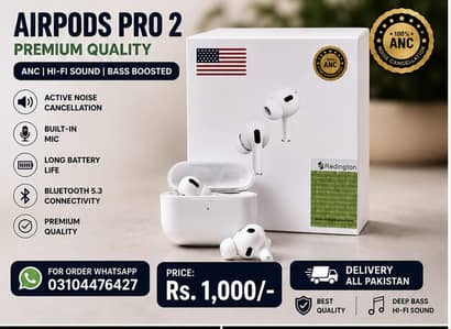 AirPods Pro 2 White & Black | New Condition | Best Sound Quality