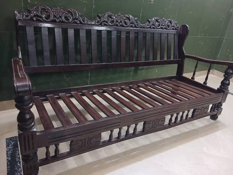 solid wooden sofa set 0