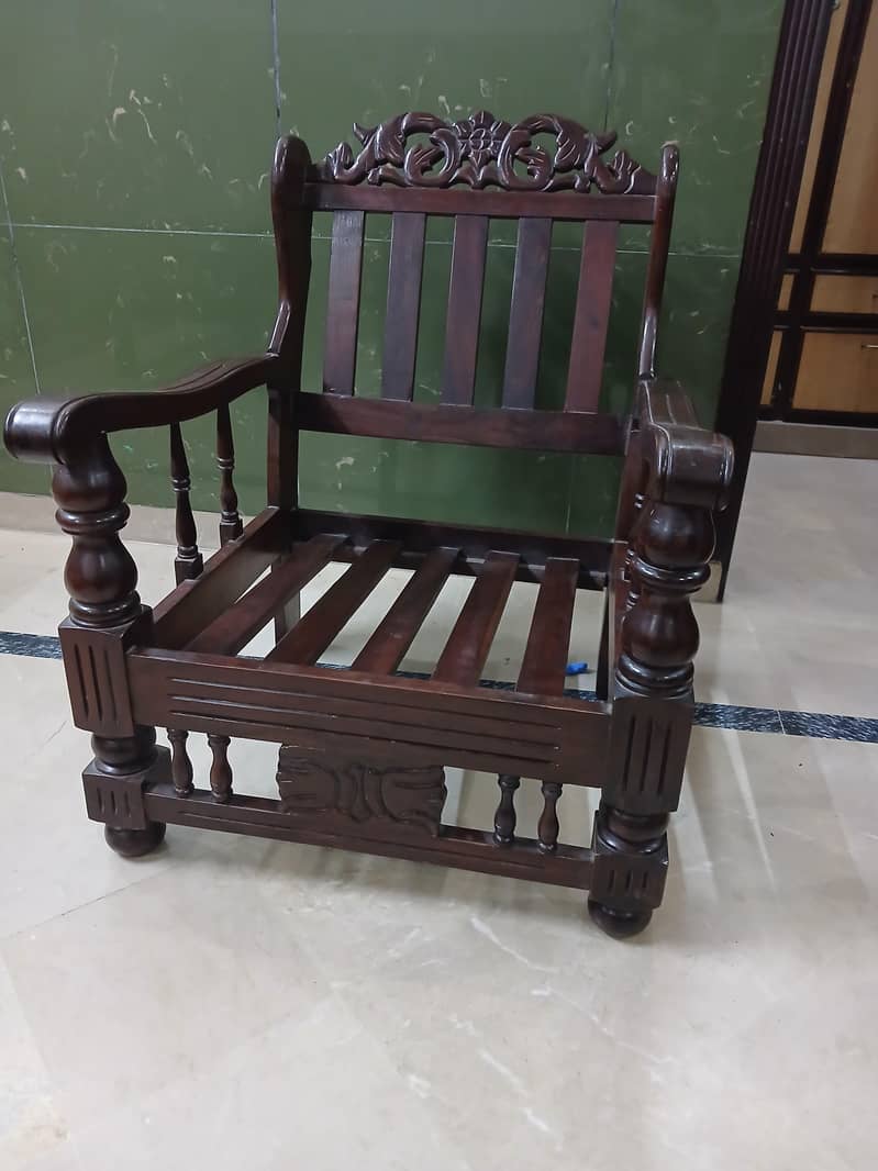 solid wooden sofa set 4