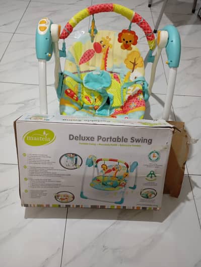 Kids swing with box or charger with baby sitter