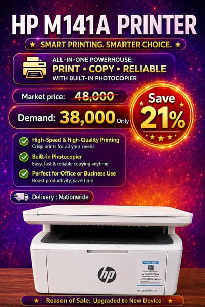 HP M141A PRINTER (Built in PHOTOCOPIER)