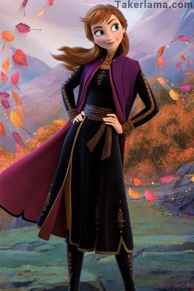 frozen 2 movie Anna costume frock black
