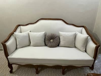 Premium Wooden Sofa Set ( Brand New /  Used for 2 Days Only )
