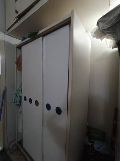 Sliding door white wardrobe