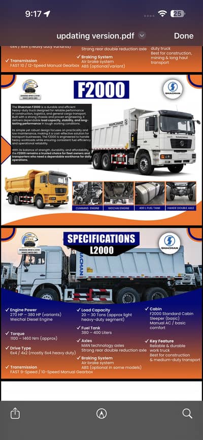 Shacman prime mover chasis and machine brand new for sala
