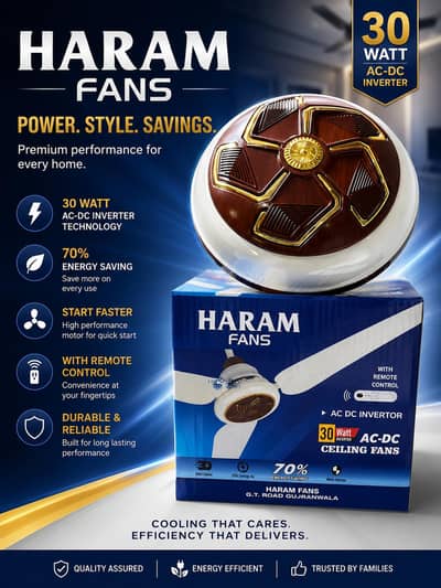 HARAM Fans — AC-DC ceiling fans