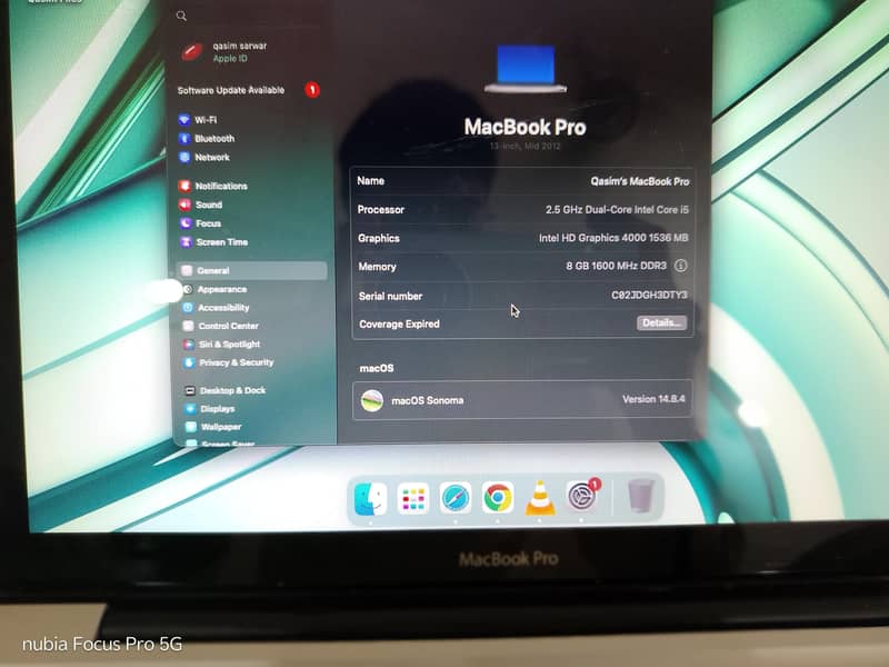 MacBook pro 2012 1