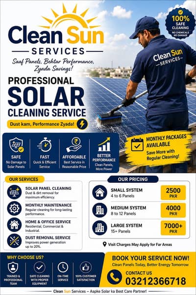 Professional Solar Panel Cleaning Service in Karachi