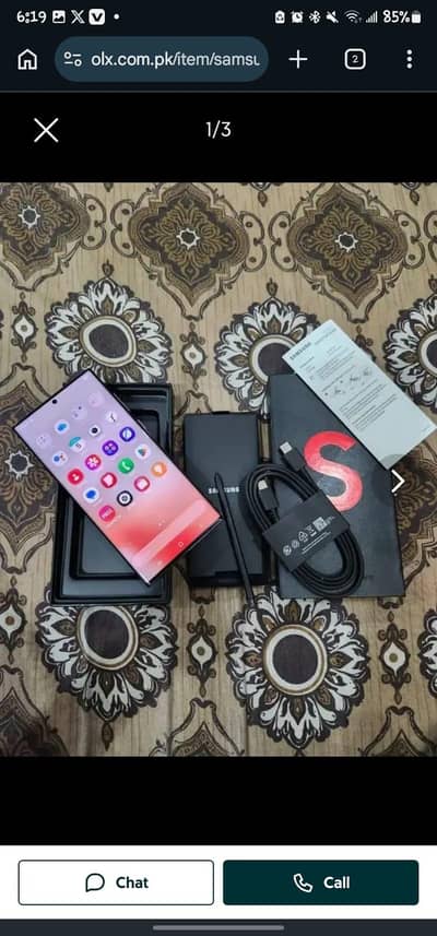 Samsung Galaxy S22 ultra with box pta approved