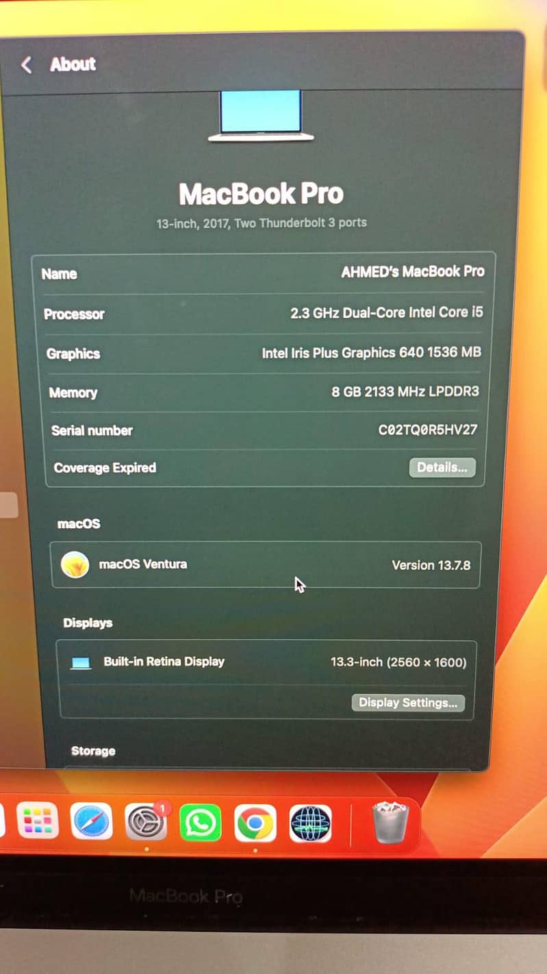 Macbook Pro 2017 4