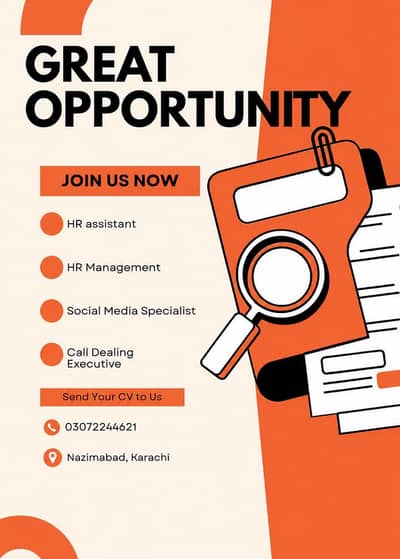 We Are Hiring New Staff For Office