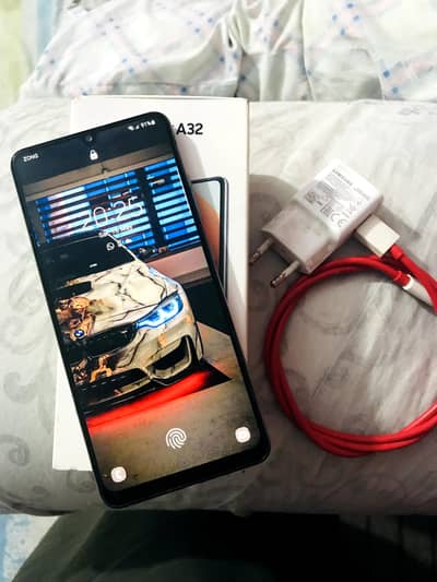 samaung Galaxy a32 mobile phone with complete box pta approved