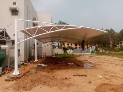 Commercial parking shade / Garage porch shade / Wall mounted pvc shed