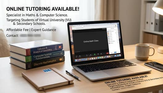 Online Math, Computer & Quran Tutor Available (Class 1 to 10)