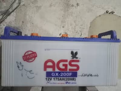 Used AGS GX-200F 12 V battery ( 27plates per cell )