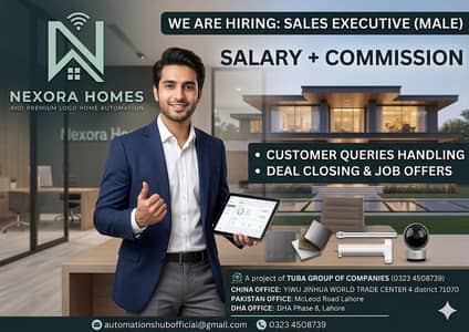 We offer salesperson job. Salary + commission Customer handling