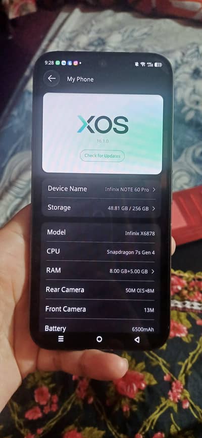 infinix note 60 pro only box open