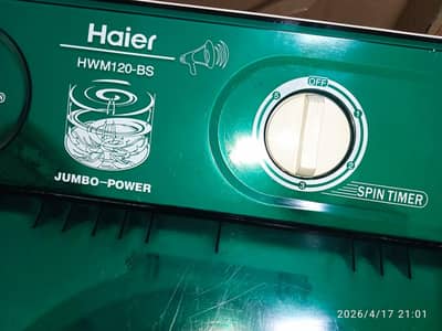 Haier jumbo washing machine twin tub model number HWM 120BS