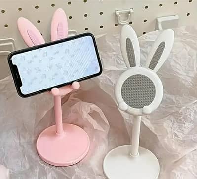 Cute Bunny Mobail Stand,Aesthetic Phone Holdrer,Adjustable  Desk Stand