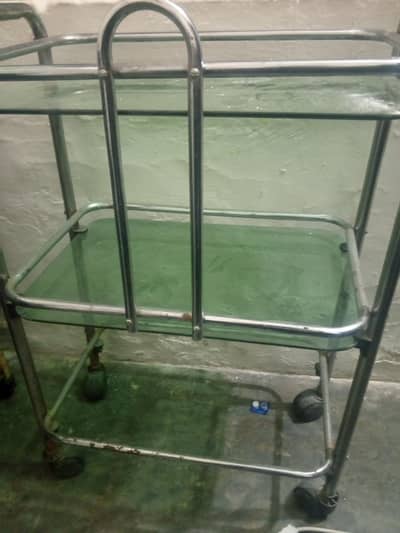 Table made of glass ,can be used as a dressing table