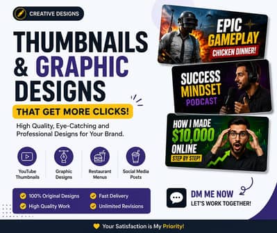 Graphic designer and thumbnails maker