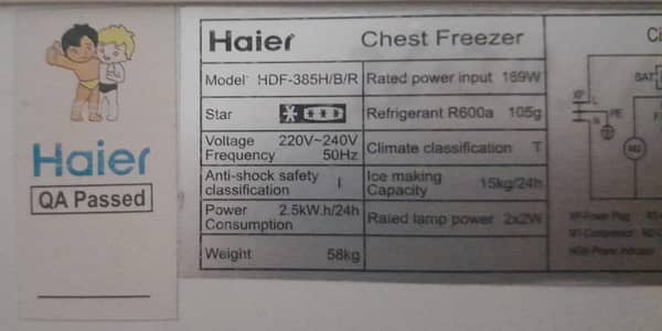 Haier 2 Door Deep Freezer  - Just like brand new