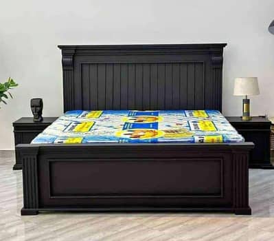 wooden king size bed