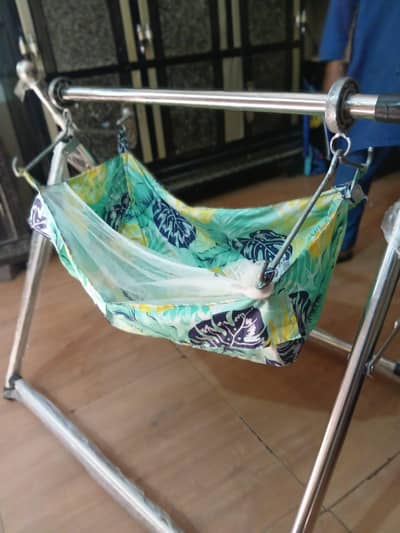 Pure Steel Baby Cradle Swing with Mosquito Net | Heavy Body Frame