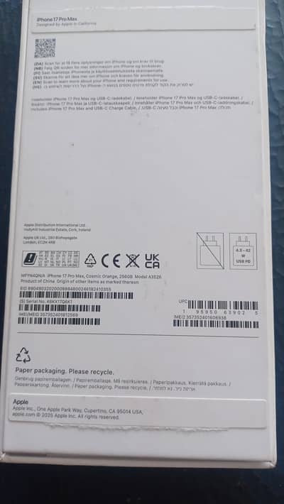 I Phone 17 Pro Max  256 GB Only 5 Cycle Count