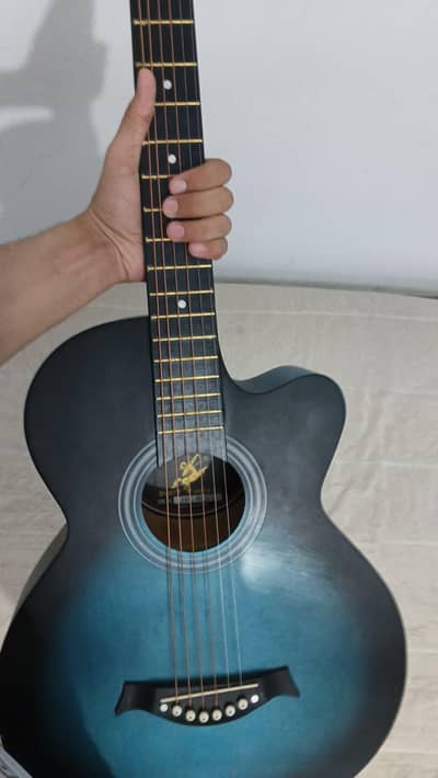 Guitar in blue colour