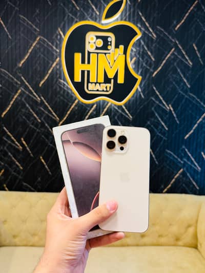 iphone 16 pro max with Box 256GB Non PTA Physical Esim Waterpack 92 BH