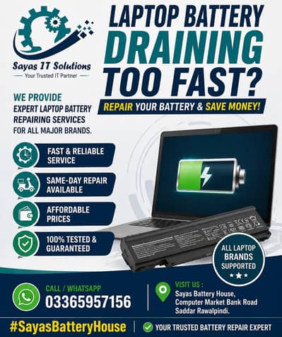 Laptop Battery Repair Available – Read Details