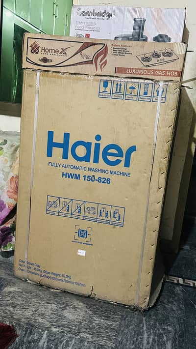 Haier  fully automatic washing machine box pack hai open b ni ki