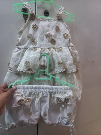New frok with pajama nd stylish bow shoe
