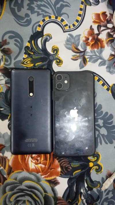 iphone 11 with Nokia 5