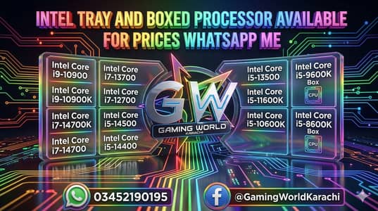 Intel Core i9-10900K i7 14700k 13700 i5-11600K 10600K - 9600k -8600k