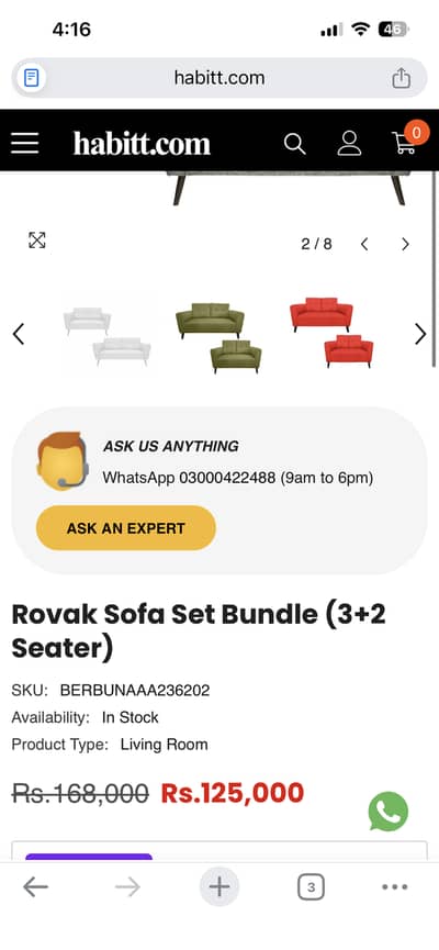 Zubaidas and Habitt sofa